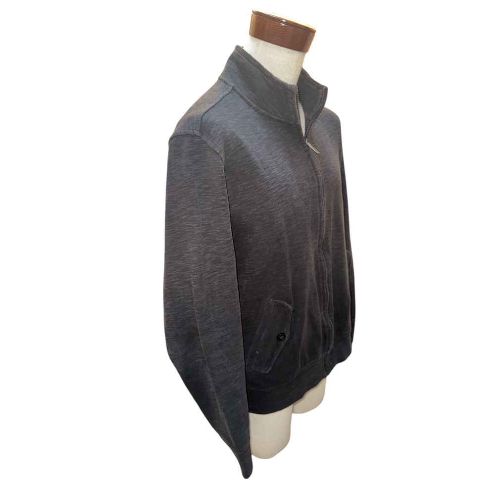 Ben Sherman Dark Charcoal Cotton Zip-Up Bomber Jacket‎ L - Picture 3 of 12